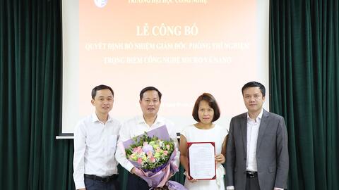 Lễ công bố Quyết định bổ nhiệm Giám đốc Phòng thí nghiệm trọng điểm Micro-nano